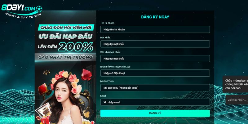 Thưởng đăng ký thành viên mới 8DAY tặng 100k