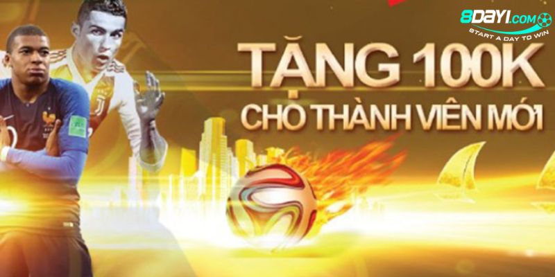 Thưởng đăng ký thành viên mới 8DAY tặng 100k