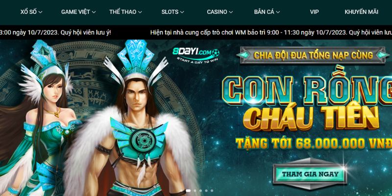 Link vào nhà cái 8DAY casino mới nhất